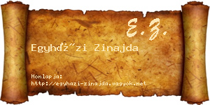 Egyházi Zinajda névjegykártya